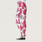 Leggings Fleurs sauvages rouges (Gauche)