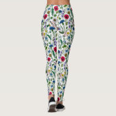 Leggings Fleurs sauvages sur blanc cassé (Dos)