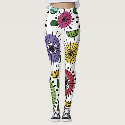 Leggings Fleurs Scandi  (Devant)