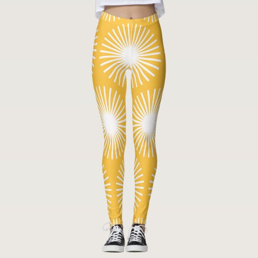 Leggings Fleurs simples : design sans couture scandinave. (Devant)