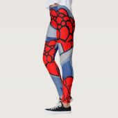 Leggings fleurs stylisées et imprimés feuille (Gauche)