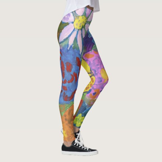 Leggings Fleurs sur pantalon (Droite)