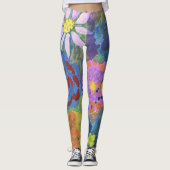 Leggings Fleurs sur pantalon (Devant)