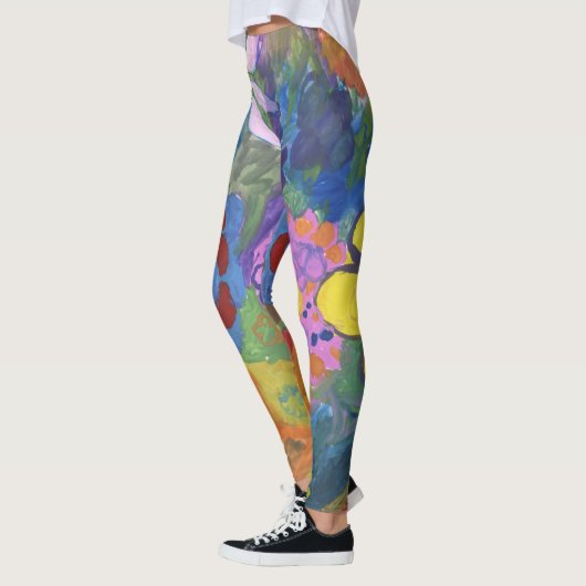 Leggings Fleurs sur pantalon (Gauche)