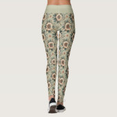 Leggings Fleurs sur sauge (Dos)