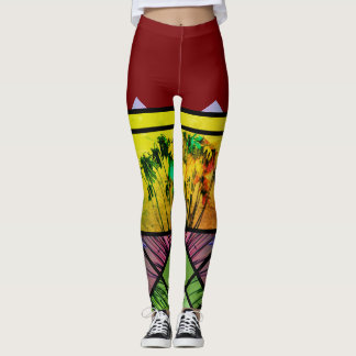 Leggings Fleurs sur toile