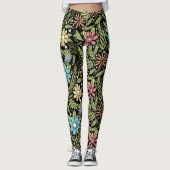 Leggings Fleurs tirées par la main (Devant)