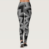 LEGGINGS FLEURS TOURBILLON NOIR ET BLANC   (Dos)