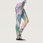Leggings Fleurs tropicales Abstraites, motif de guache pein (Droite)