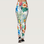 Leggings Fleurs tropicales et Toucan (Dos)