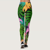 Leggings Fleurs tropicales motifs Feuilles (Dos)