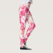 Leggings Fleurs tropicales rose et blanche (Droite)
