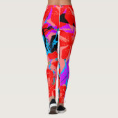 Leggings Fleurs tropicales roses (Dos)