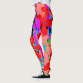 Leggings Fleurs tropicales roses (Gauche)