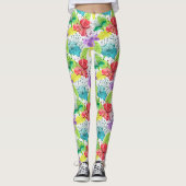 Leggings Fleurs tropicales sans couture motif (Devant)