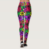 Leggings Fleurs végétales Feuilles-00000 (Dos)