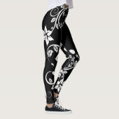 Leggings Fleurs Vintages Fille mignonne (Droite)