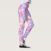 Leggings Fleurs violettes : Aquarelle Élégance Florale. (Droite)