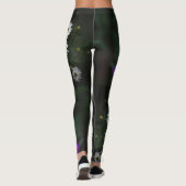 Leggings Fleurs violettes et blanches (Dos)