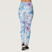 Leggings Fleurs violettes et bleues (Dos)