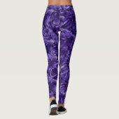 Leggings Fleurs violettes foncées sur Fleurs (Dos)