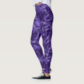 Leggings Fleurs violettes foncées sur Fleurs (Gauche)