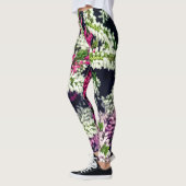 Leggings Fleurs violettes, roses et blanches (Gauche)