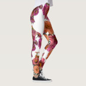 Leggings Fleurs Zinnia Bouquet Maureen Girard coloré (Droite)