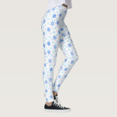 Leggings Flocon de neige blanc Pastel bleu bébé bleu élégan (Droite)
