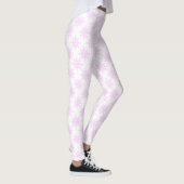 Leggings Flocon de neige blanc rose pastel Noël (Droite)