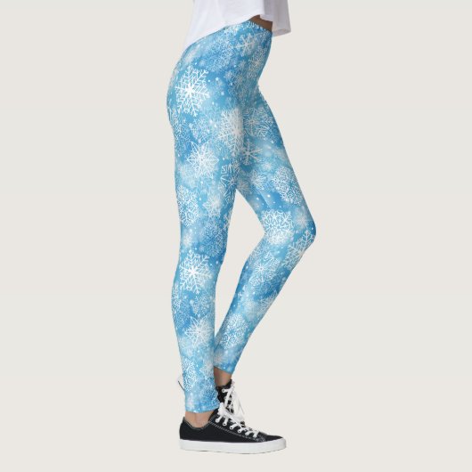 Leggings Flocon de neige bleu (Droite)