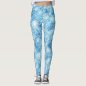 Leggings Flocon de neige bleu (Devant)