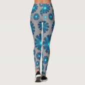 Leggings Flocon de neige bleu et gris (Dos)