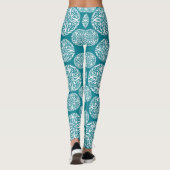 Leggings Flocon de neige floral d'hiver (Dos)