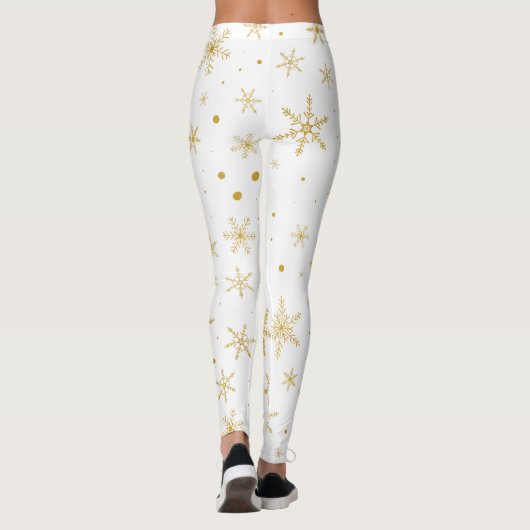 Leggings Flocon de neige Twinkle 3 -Or & Blanc- (Dos)