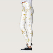 Leggings Flocon de neige Twinkle 3 -Or & Blanc- (Gauche)