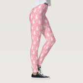 Leggings Flocon de Noël blanc rose pâle (Droite)