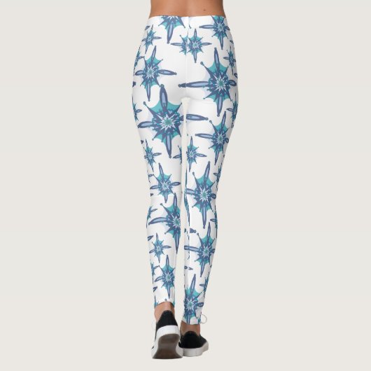 Leggings flocons bleus d'hiver (Dos)