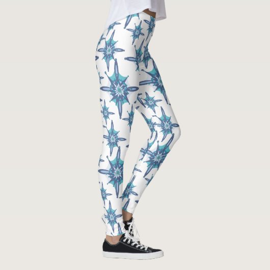 Leggings flocons bleus d'hiver (Droite)