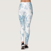 Leggings Flocons de neige bleus d'aquarelle (Dos)