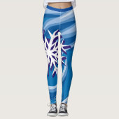 Leggings Flocons de neige dans le vent - (Devant)
