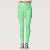 Leggings Flocons de neige verts et blancs avec vert clair (Devant)