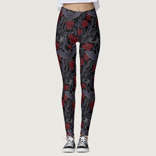 Leggings Floraison Nocturne (Devant)