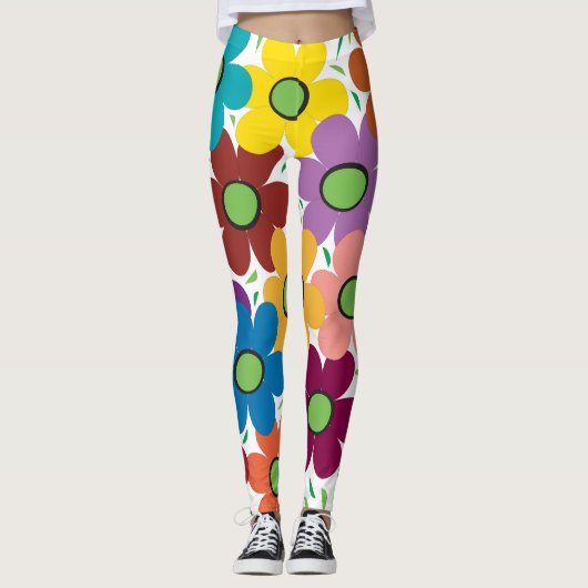 Leggings Floral Abstrait (Devant)