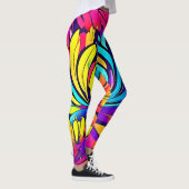Leggings Floral Abstrait vibrant (Droite)