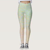 Leggings Floral bleu or Abstrait (Devant)