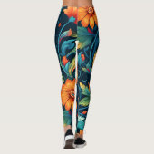 Leggings Floral Boho Art Motif (Dos)