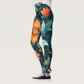 Leggings Floral Boho Art Motif (Gauche)