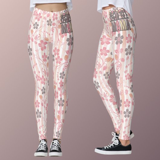 Leggings Floral Boho Mama