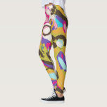 Leggings Floral Boho rose I<br><div class="desc">Boho rose Floral I par Karen Fields</div>
